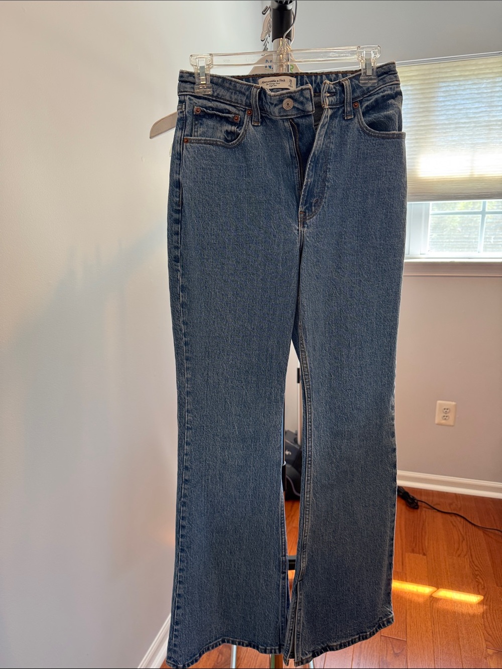 Abercrombie & Fitch Women’s Midwash Blue Flare Jeans
